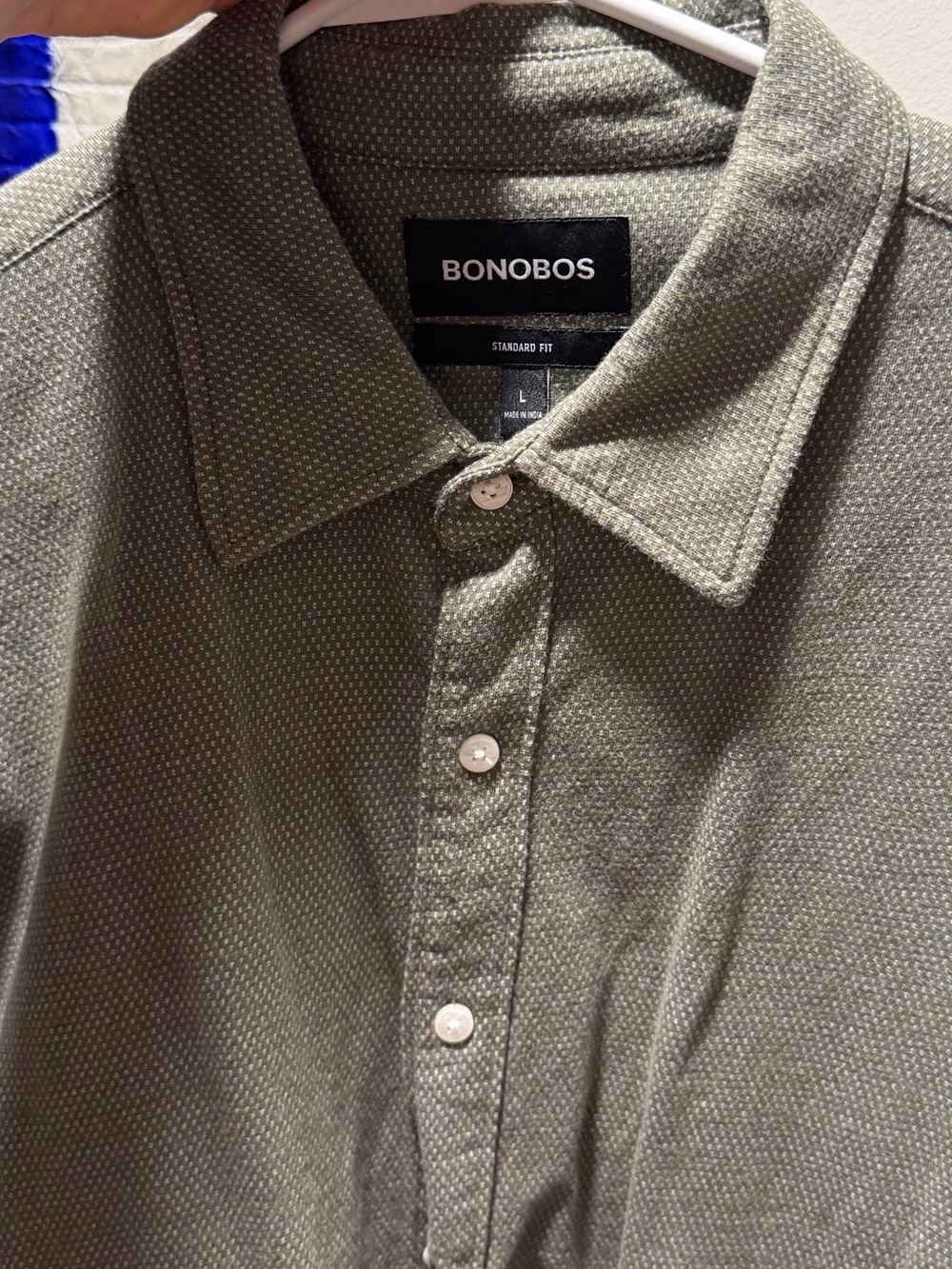 Bonobos Olive Textured Button-Down Shirt